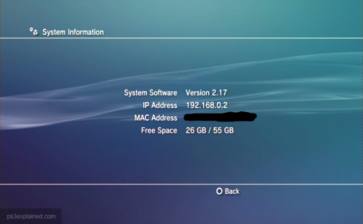 Как узнать ip адрес ps3